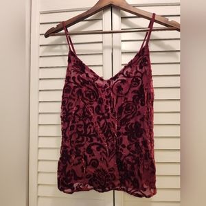 Velvet patterned tank